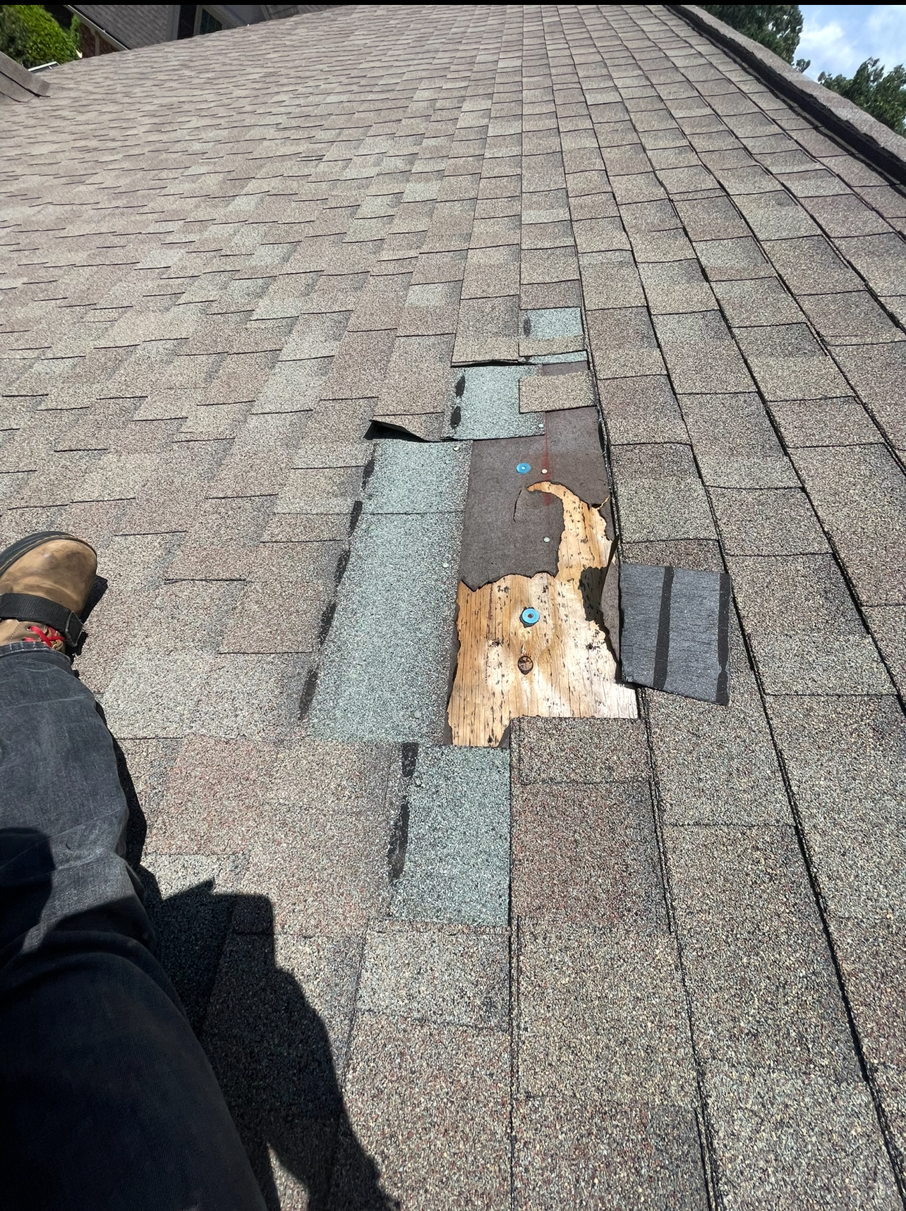 After leak and decking repair