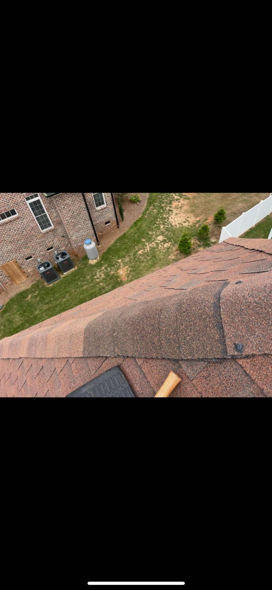 After ridge cap replacement